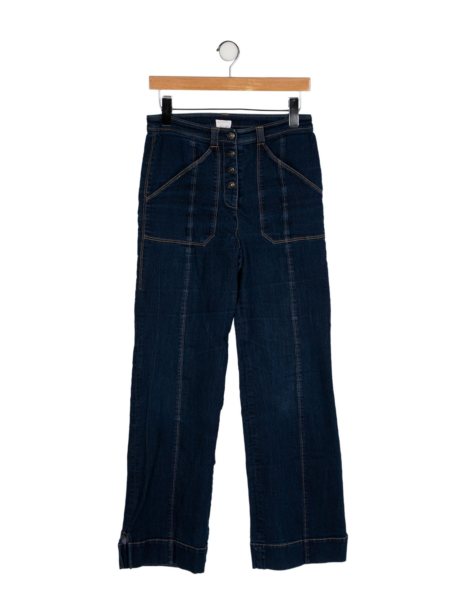 Cinq à Sept Mid-Rise Wide Leg Jeans